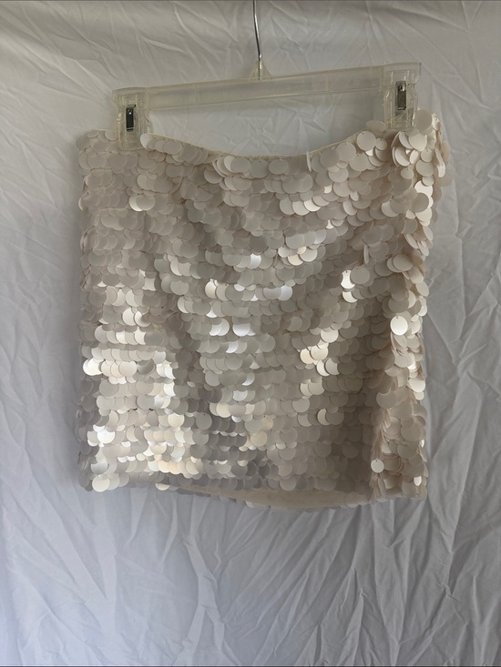 Show Me Your MuMu Dresses & Skirts - Show Me Your MuMu Cream Sequin Izzy Skort